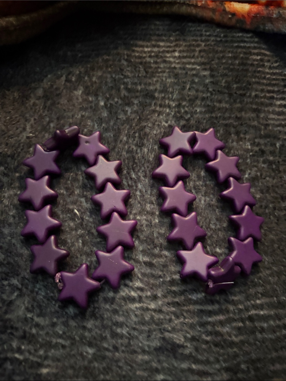 Purple Howlite Star Stretch Bracelet Set